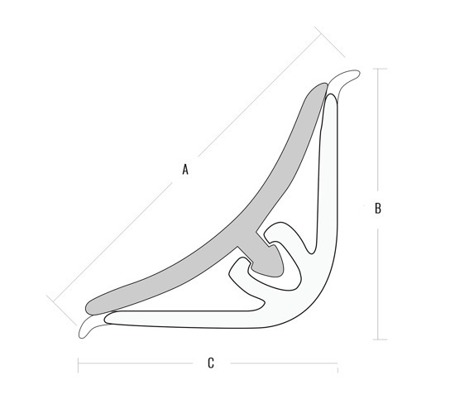 1,5m Abschlussleiste aus Aluminium 13mm