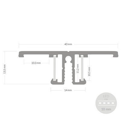 Alu Profil für LED BACK Satiniert Streifen Lichtleiste Aluminium 2m