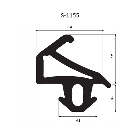 Gummidichtung Fensterdichtung PLUS-TEC S-1155 SCHWARZ