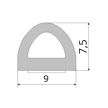 Gummidichtung Fensterdichtung Selbstklebende Dichtung Türdichtung Profil D 9x7,5mm WEISS