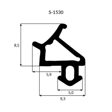 Fensterdichtung S-1530 Schwarz Universal PVC Kunststofffenster Dichtung
