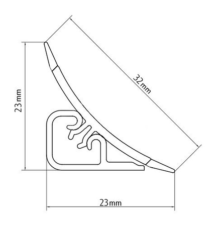 1,5m 2,5m 3m Abschlussleiste Küchenabschlussleiste Küchenleiste Arbeitsplatte Wandabschlussleiste Tischplattenleisten PVC 23mm STONE GRIGIO + Schrauben GRATIS