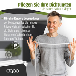 Türdichtung für Außentüren mit Stahlzarge KA-2 WEISS