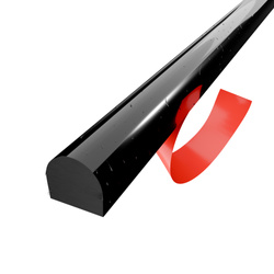 Selbstklebende Acryl-Duschschwelle 10×10 mm – Schwarz