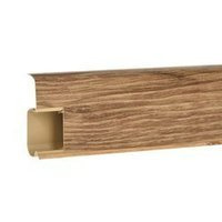 2m Fussleiste 55mm EICHE SUTTER Fußleiste Leiste Sockelleiste Laminatleiste Bodenleiste PVC + Montagematerial GRATIS