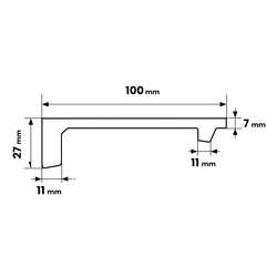 Karnis-Abdeckleiste 10 cm Schwarz 2 m