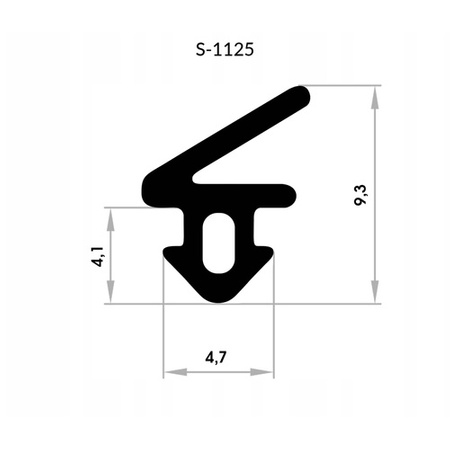 Gummidichtung Fensterdichtung PANORAMA S-1125 SCHWARZ