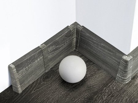 2,5m Fussleiste PVC 75mm Horsham + Montagematerial Gratis
