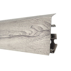 2,5m Fussleiste PVC 70mm Eiche Jasmin + Montagematerial Gratis