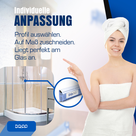 Magnetdichtung Dichtung Transparent Duschtürdichtung 6mm 8mm
