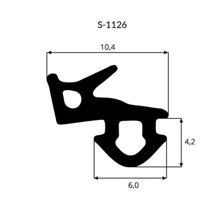 Gummidichtung Fensterdichtung VEKA S-1126 SCHWARZ