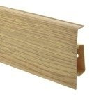 2m Fussleiste 75mm EICHE KLASSISCH Fußleiste Leiste Sockelleiste Laminatleiste Bodenleiste PVC + Montagematerial GRATIS