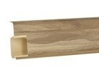 2m Fussleiste 55mm ESCHE WEISS Fußleiste Leiste Sockelleiste Laminatleiste Bodenleiste PVC + Montagematerial GRATIS