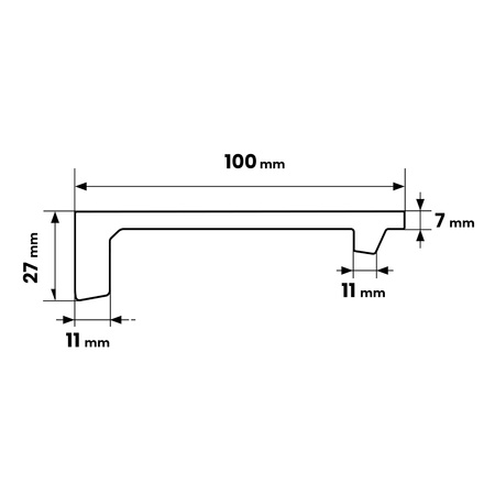 Karnis-Abdeckleiste 10 cm Schwarz 2 m