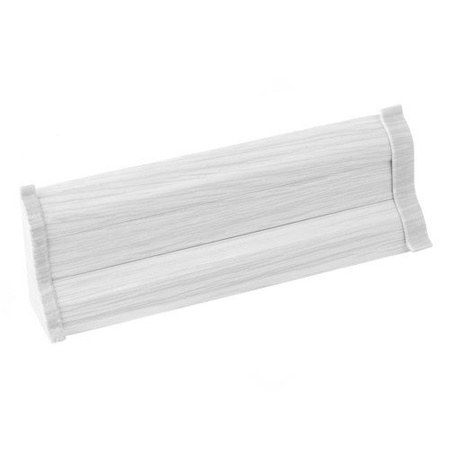 2,5m Fussleiste 52mm SILBER Fußleiste Leiste Sockelleiste Laminatleiste Bodenleiste + Montagematerial GRATIS