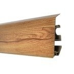 2,5m Fussleiste PVC 70mm Eiche Antik + Montagematerial Gratis