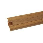 2m Fussleiste 52mm NUSS VENEZIA Fußleiste Leiste Sockelleiste Laminatleiste Bodenleiste PVC + Montagematerial GRATIS