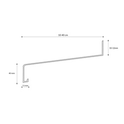 Fensterbank Stahl Aussen Außenfensterbank Fensterbrett Stahlblech Breite 10cm RAL 9006 SILBER