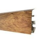 2m Fussleiste 70mm EICHE VERBRANNT Fußleiste Leiste Sockelleiste Laminatleiste Bodenleiste PVC + Montagematerial GRATIS