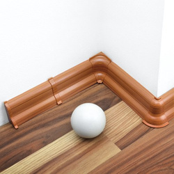 2m Fussleiste 52mm KIRSCHE Fußleiste Leiste Sockelleiste Laminatleiste Bodenleiste PVC + Montagematerial GRATIS