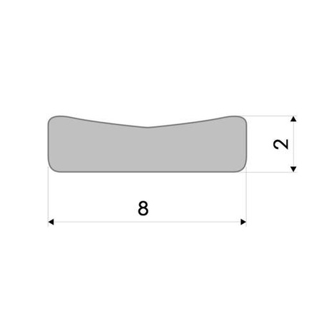 Gummidichtung Selbstklebende Profil I-31 8x2mm Schwarz