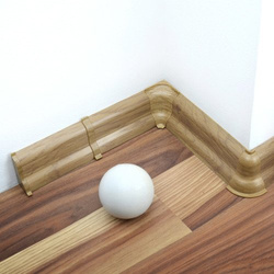 2,5m Fussleiste 52mm EICHE ANDEN Fußleiste Leiste Sockelleiste Laminatleiste Bodenleiste + Montagematerial GRATIS
