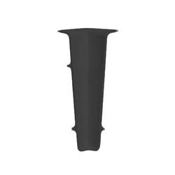 75mm Innenecke SCHWARZ MATT 1 Stk.