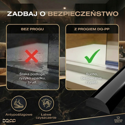 Selbstklebende Acryl-Duschschwelle 5×10 mm – Transparent