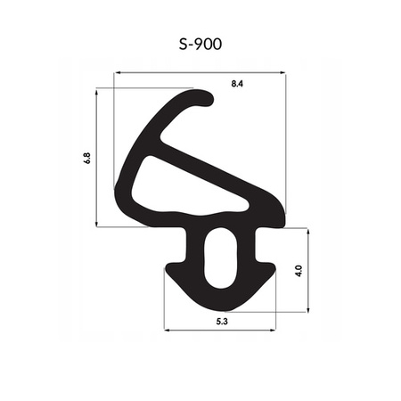 Gummidichtung Fensterdichtung LB S-900 SCHWARZ