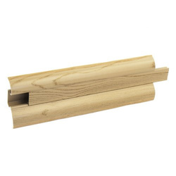 2,5m Fussleiste 52mm ULME KANADISCH Fußleiste Leiste Sockelleiste Laminatleiste Bodenleiste + Montagematerial GRATIS