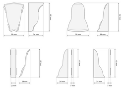 2m Fussleiste 62mm EICHE NORD Fußleiste Leiste Sockelleiste Laminatleiste Bodenleiste PVC + Montagematerial GRATIS