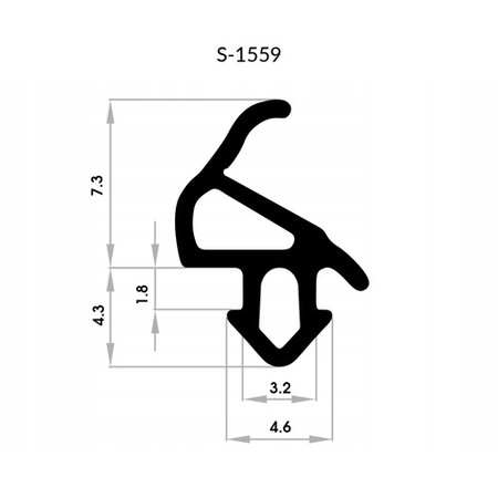 Gummidichtung Fensterdichtung ALUPLAST S-1559 GRAU