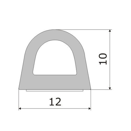 Gummidichtung Fensterdichtung Selbstklebende Dichtung Türdichtung Profil D 12x10mm SCHWARZ