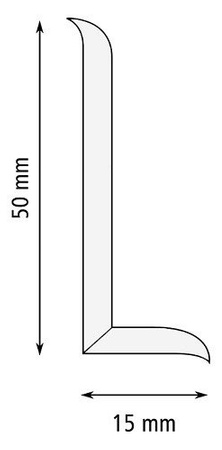 Weichsockelleiste Selbstklebend Knickwinkel Weich Sockel Gummi PVC 50 x 15mm DUNKELBRAUN