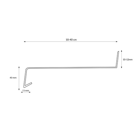 Fensterbank Stahl Aussen Außenfensterbank Fensterbrett Stahlblech Breite 27,5cm RAL 9006 SILBER