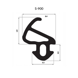 Fensterdichtung S-900 Schwarz LB PVC Kunststofffenster Dichtung
