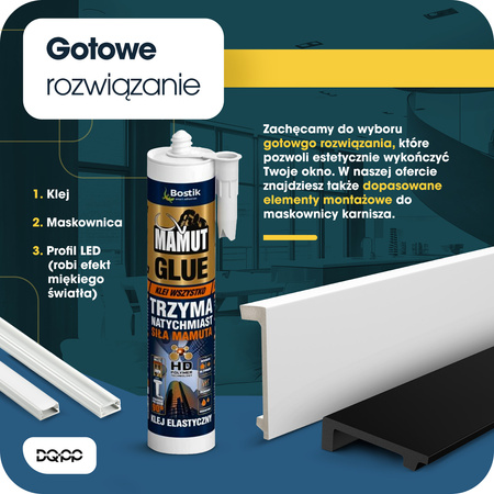 Karnis-Abdeckleiste 10 cm Weiß 2 m