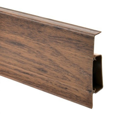 2,5m Fussleiste PVC 75mm Oliven Amazonen + Montagematerial Gratis