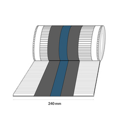 Firstband Firstrolle Dachfirst Gratrolle First xRoll 5mb Breite 240mm RAL 9005 SCHWARZ