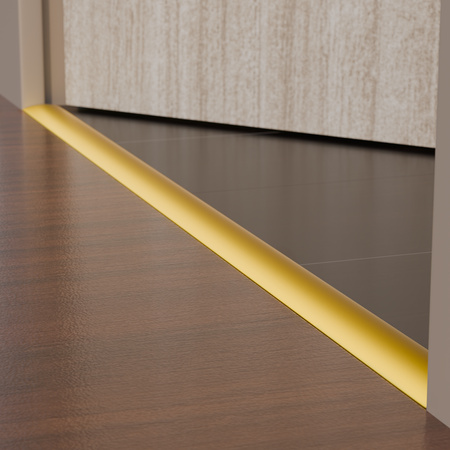 Übergangsprofil Rund 0,93cm 40mm Mit Klebeband GOLD