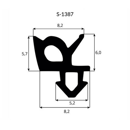 Gummidichtung Fensterdichtung REHAU S-1387 SCHWARZ