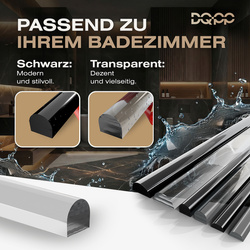 Selbstklebende Acryl-Duschschwelle 5×10 mm – Transparent