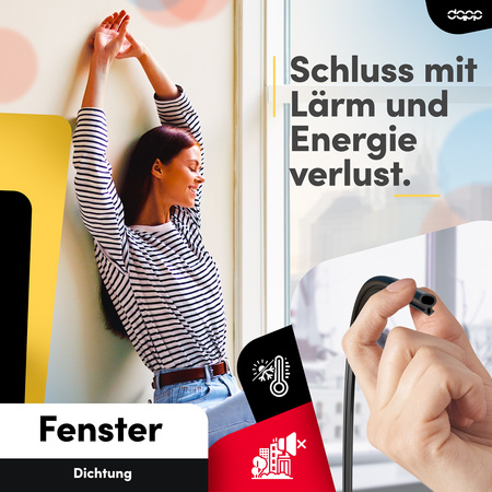 Fensterdichtung S-1127 Schwarz Veka PVC Kunststofffenster Dichtung
