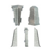 2m Fussleiste 70mm INOX Fußleiste Leiste Sockelleiste Laminatleiste Bodenleiste PVC + Montagematerial GRATIS