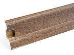 2m Fussleiste 62mm EICHE TABAK Fußleiste Leiste Sockelleiste Laminatleiste Bodenleiste PVC + Montagematerial GRATIS