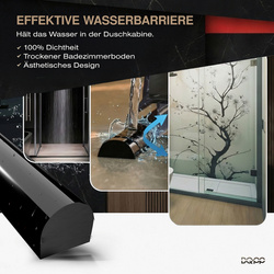 Selbstklebende Acryl-Duschschwelle 10×20 mm – Schwarz