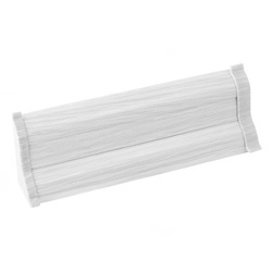 2,5m Fussleiste 52mm SILBER Fußleiste Leiste Sockelleiste Laminatleiste Bodenleiste + Montagematerial GRATIS