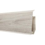 2,5m Fussleiste PVC 70mm Eiche Korona + Montagematerial Gratis