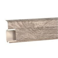 2,5m Fussleiste PVC 55mm Dąb Belfast + Montagematerial Gratis