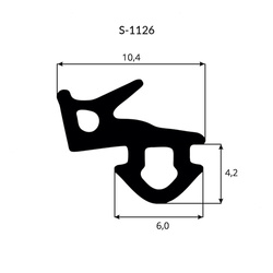 Fensterdichtung S-1126 Schwarz Veka PVC Kunststofffenster Dichtung
